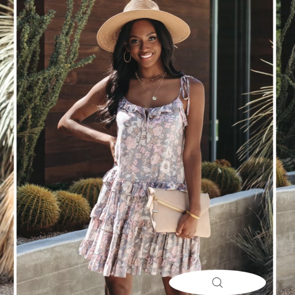 Vici ruffle floral baby doll dress